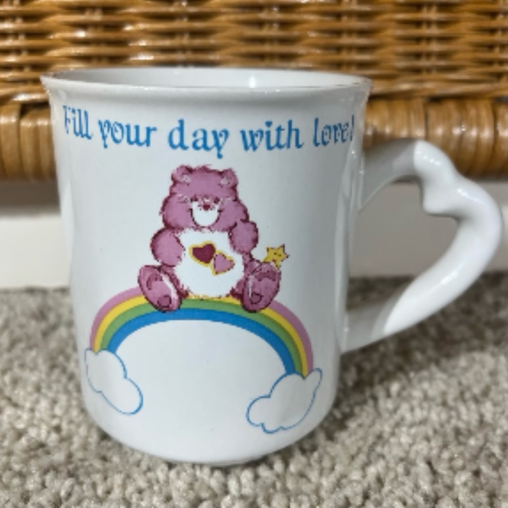 Vintage 1980’s Stoneware Care Bears Love-A-Lot Bear Mug